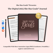 Load image into Gallery viewer, 2025 Digital She Has Goals Journal
